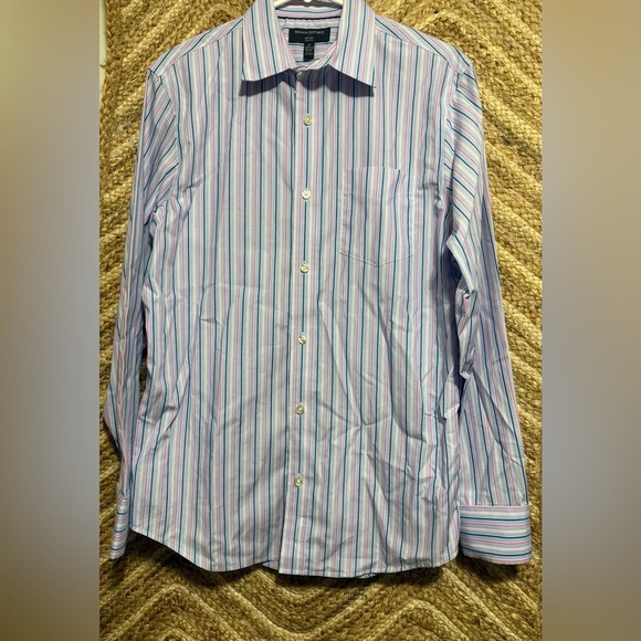 Banana Republic Striped Long Sleeve Slim Fit Button Up,Collared,Size M,Men's - Picture 1 of 10